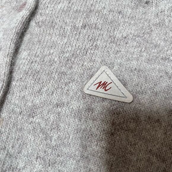 Monte Carlo Light Khaki Angora Wool Open Front Cardigan 38/L - Picture 9 of 16